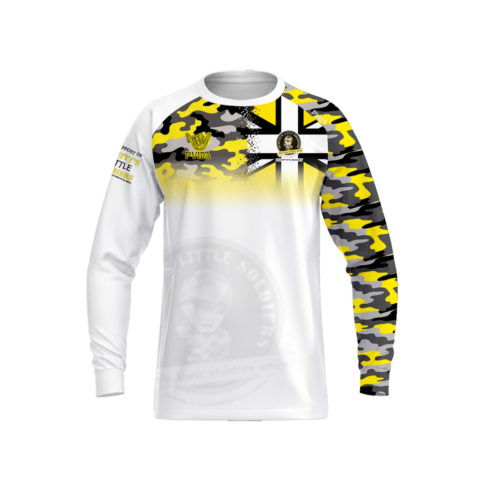Scotty’s Little Soldiers - Custom Activewear Drill Top - White - Kids