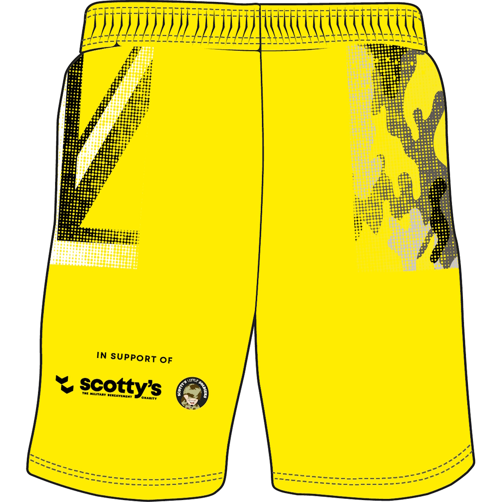 Scotty’s Little Soldiers - Yellow Rugby Training Shorts - 4 Way Stretch - Image 2