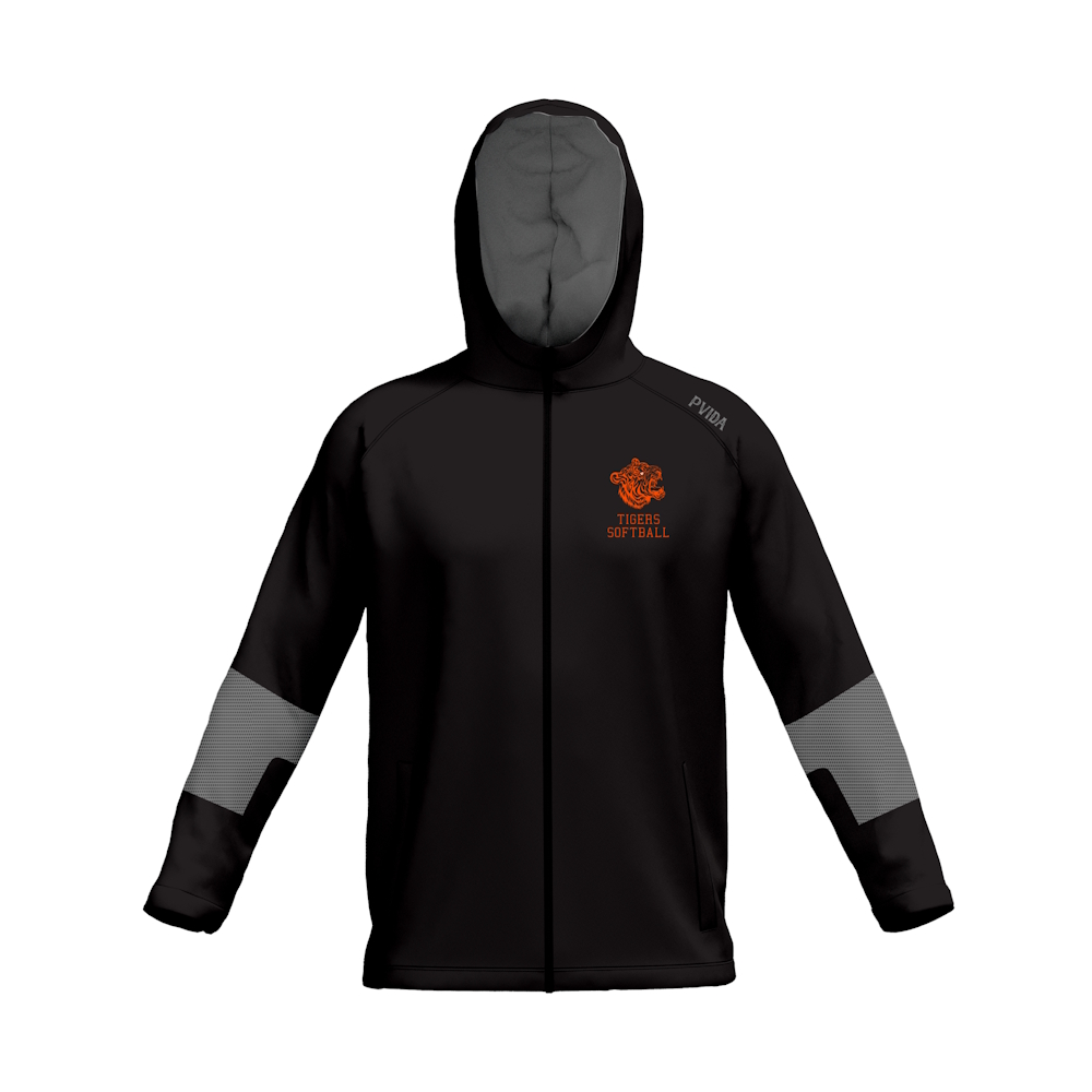 Tigers - Activewear Lightweight Rain Jacket - Black & Grey