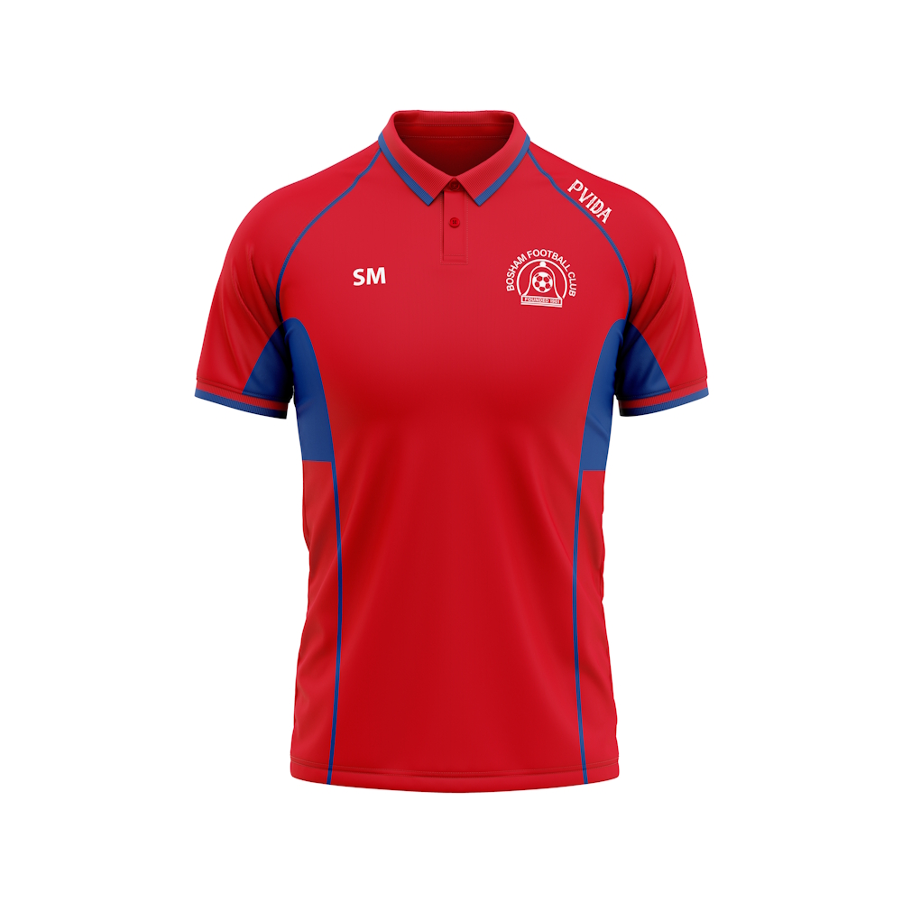 Bosham FC - Activewear Polo - Red & Blue