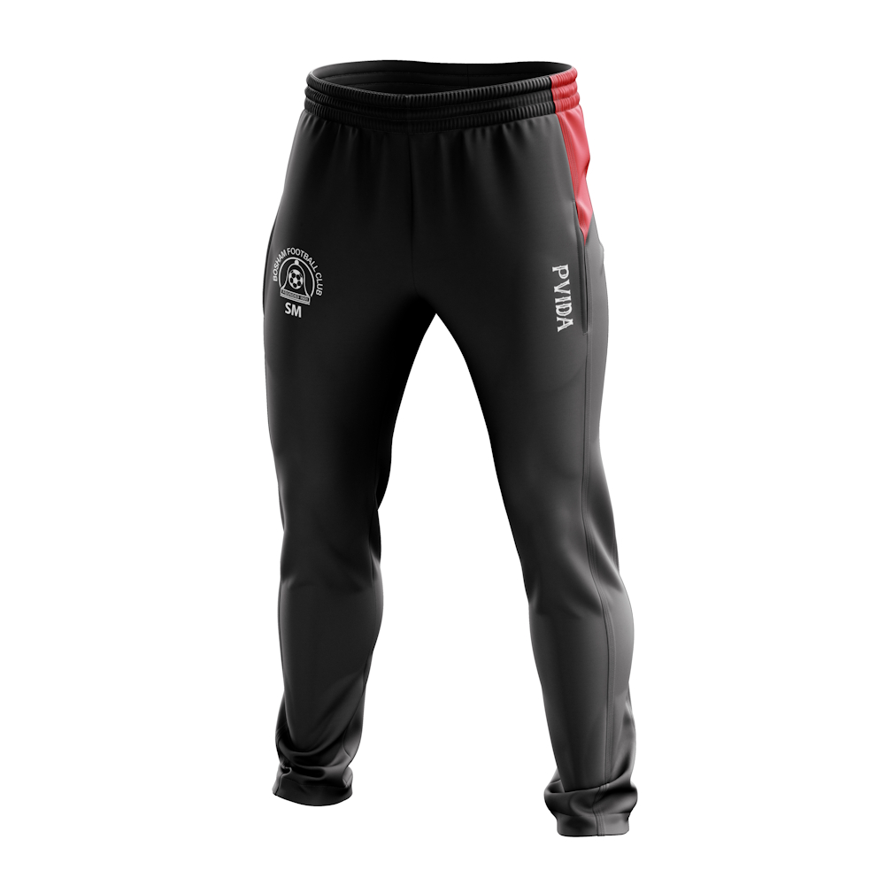 Bosham FC - Activewear Training Bottoms - Black & Red