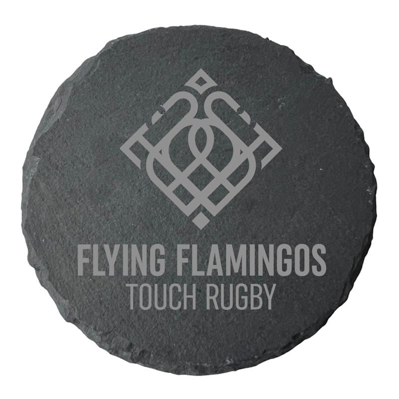 Flying Flamingos - Slate Coaster