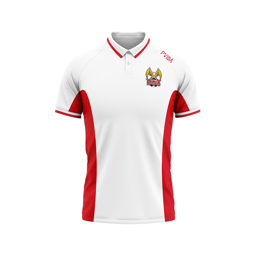 Manchester Hawks - Activewear Polo- White & Red