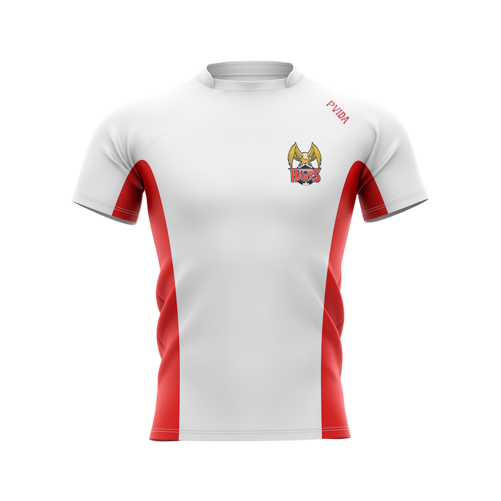 Manchester Hawks - Activewear Tee- White & Red