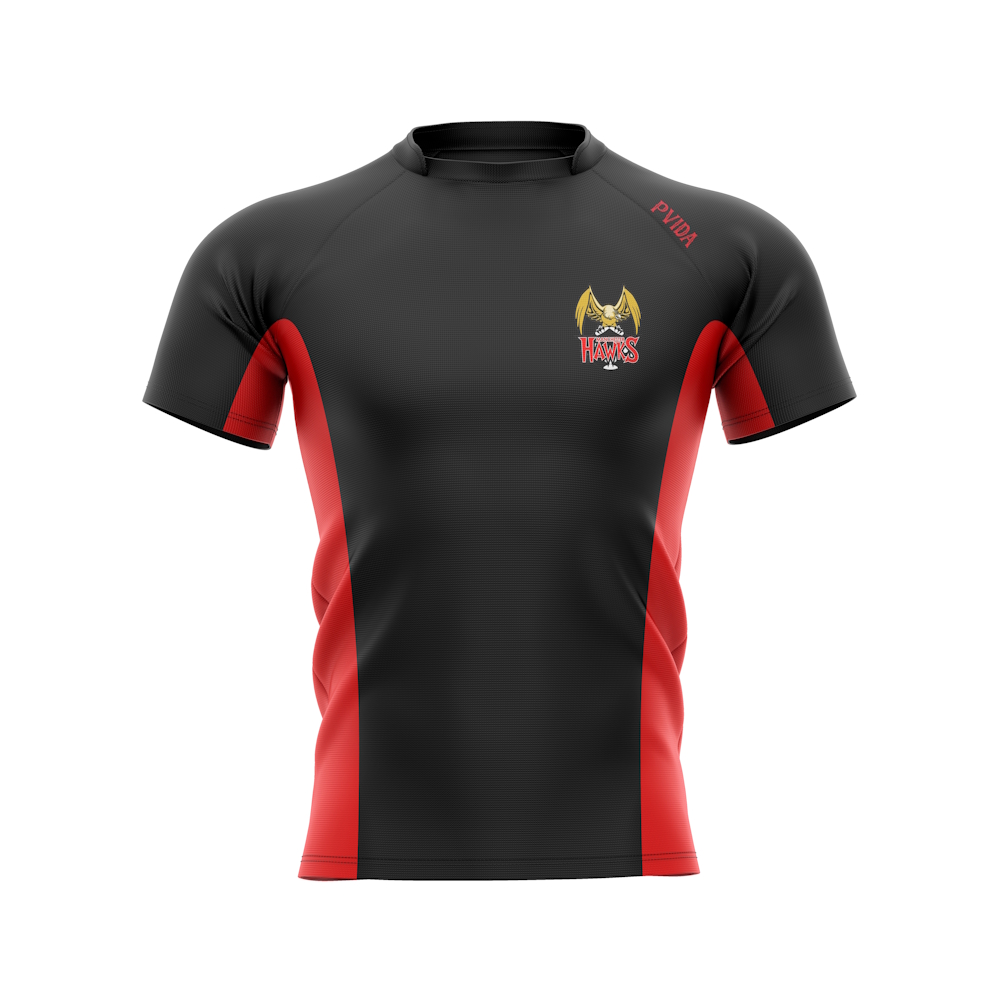Manchester Hawks - Activewear Tee- Black & Red