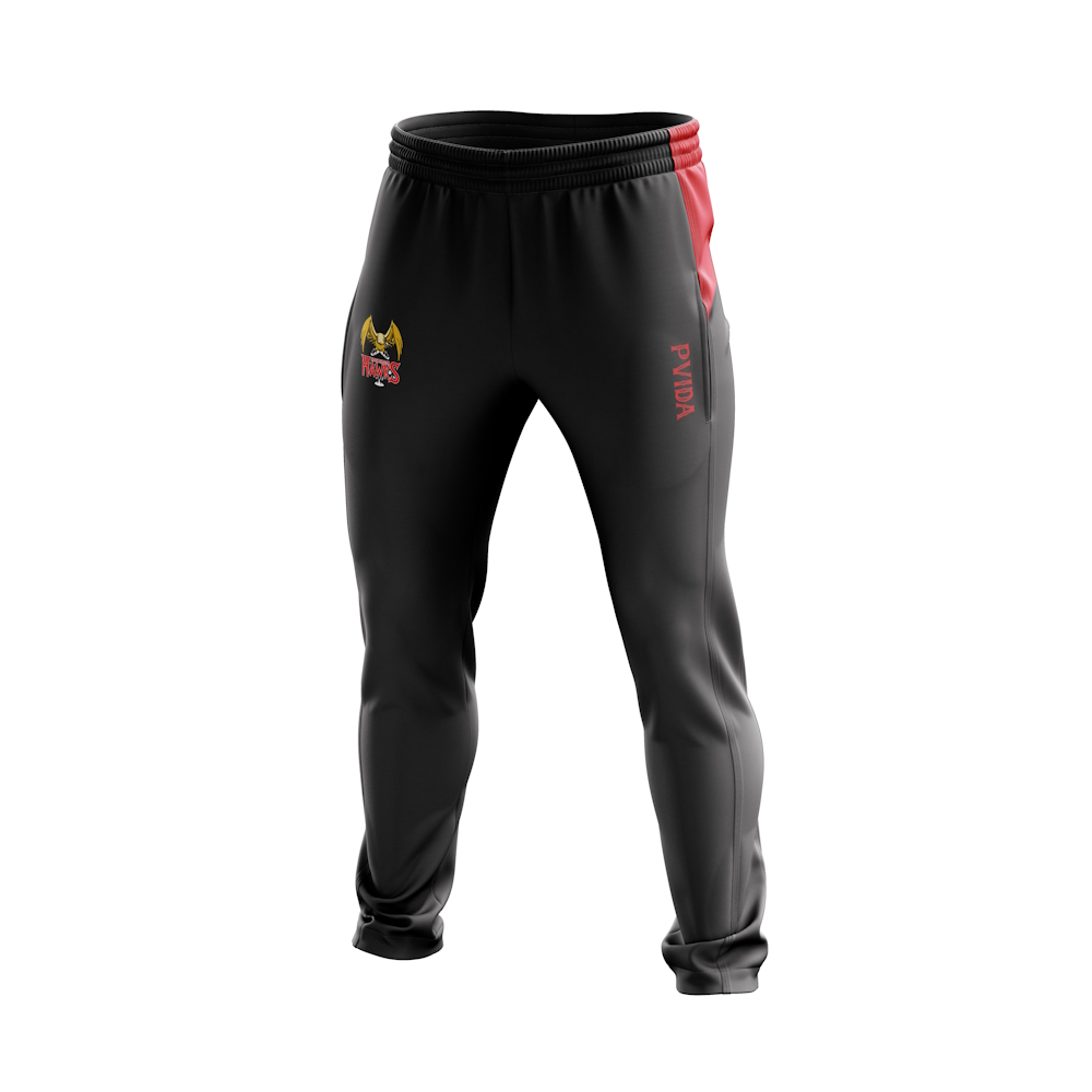 Manchester Hawks - Activewear Training Bottoms- Black & Red