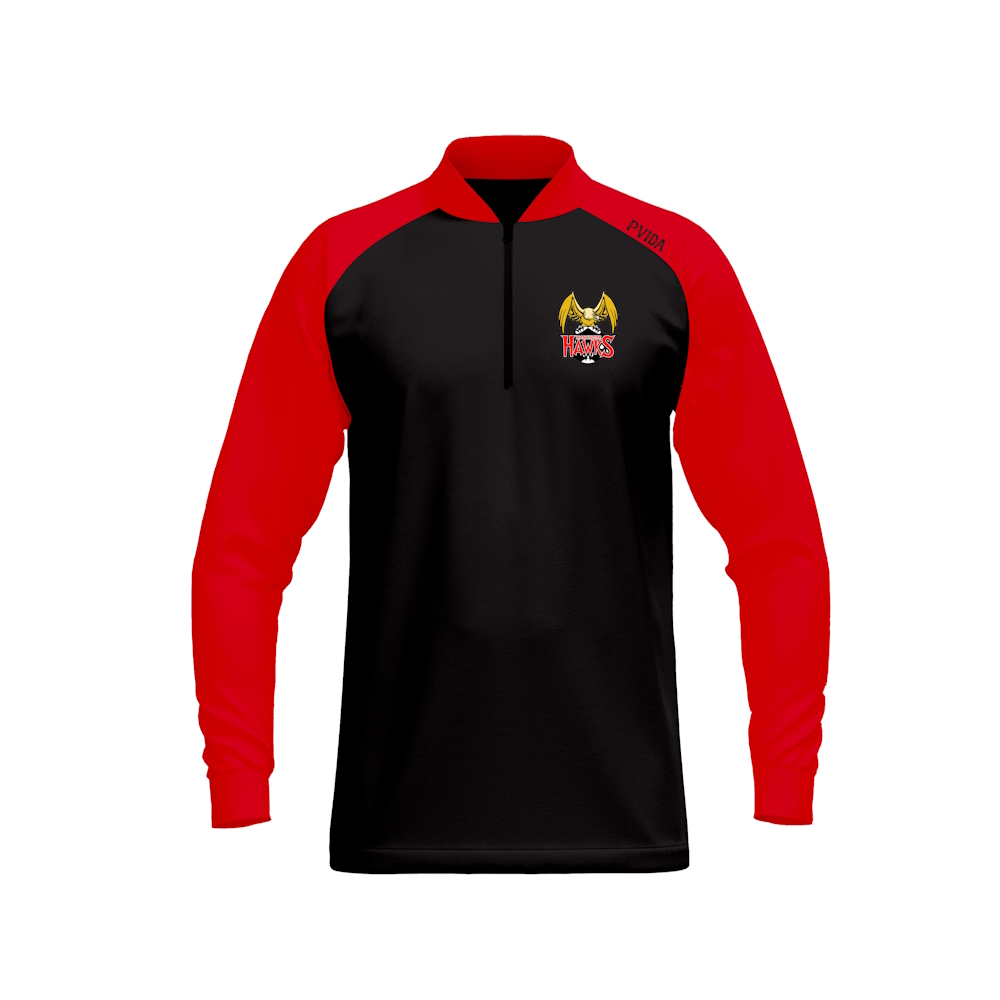 Manchester Hawks - Activewear Training Top- Black & Red