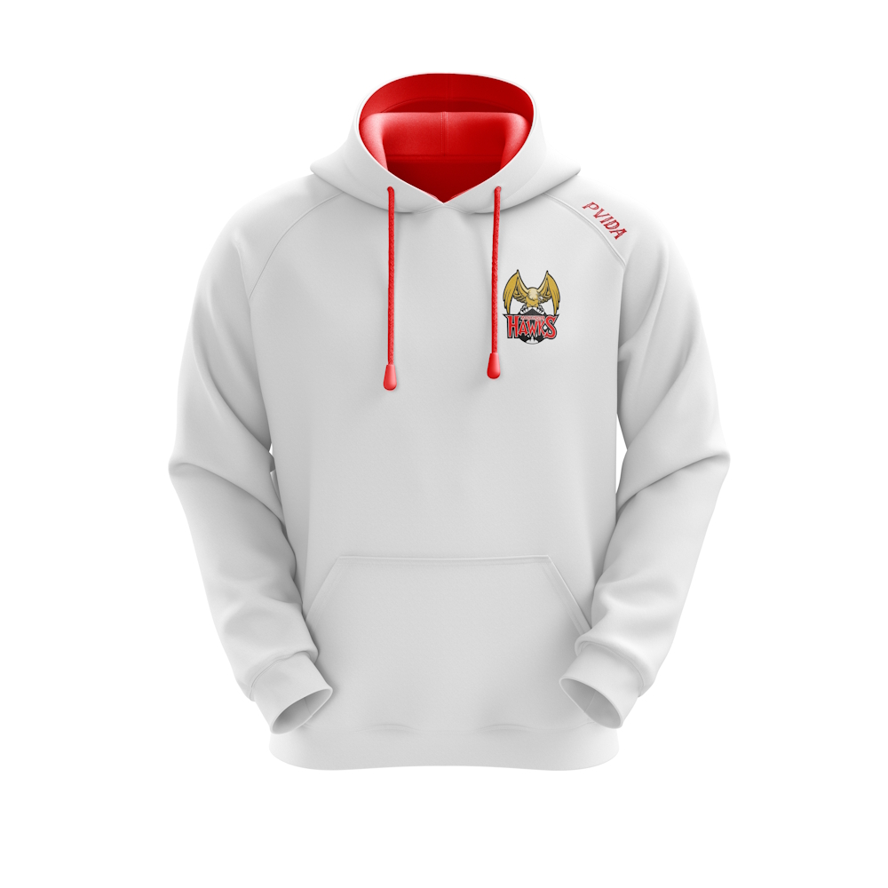 Manchester Hawks - Leisurewear Hoodie- White & Red
