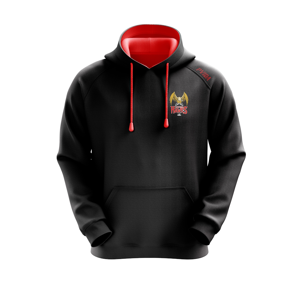 Manchester Hawks - Leisurewear Hoodie- Black & Red