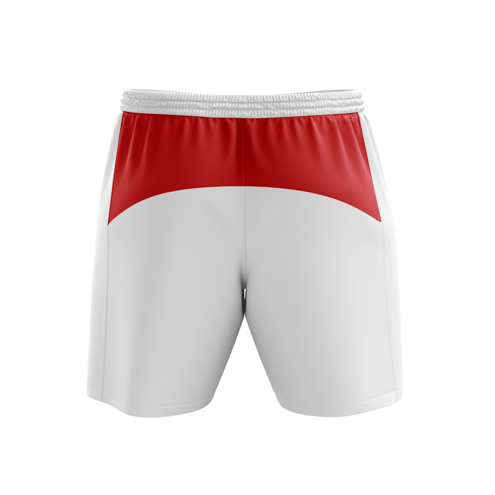 Manchester Hawks - Leisurewear Shorts- White & Red - Image 2