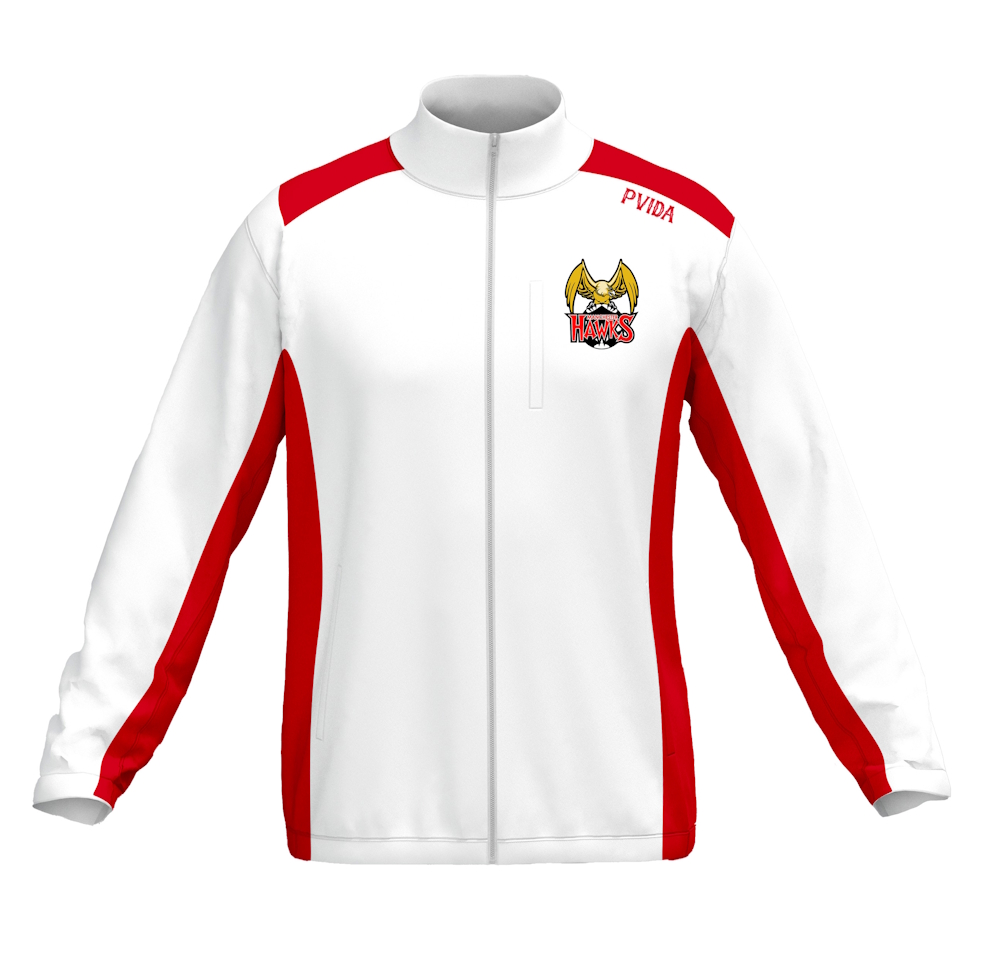 Manchester Hawks - Leisurewear Softshell Jacket- White & Red