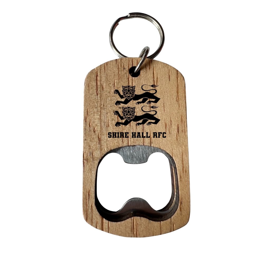 Shire Hall RFC - Bamboo Bottle Opener Keyring