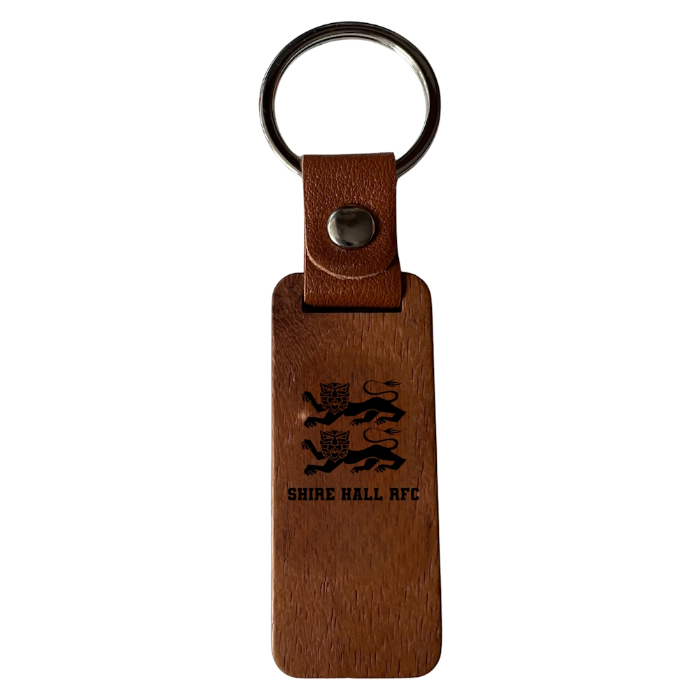 Shire Hall RFC - Walnut PU Keyring
