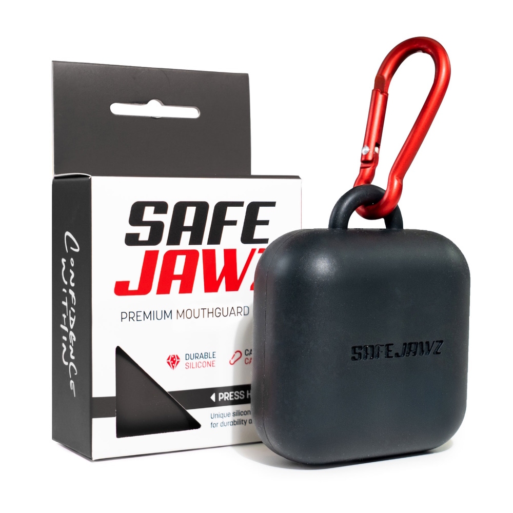 SAFEJAWZ® Premium Silicone Mouthguard Case - Black