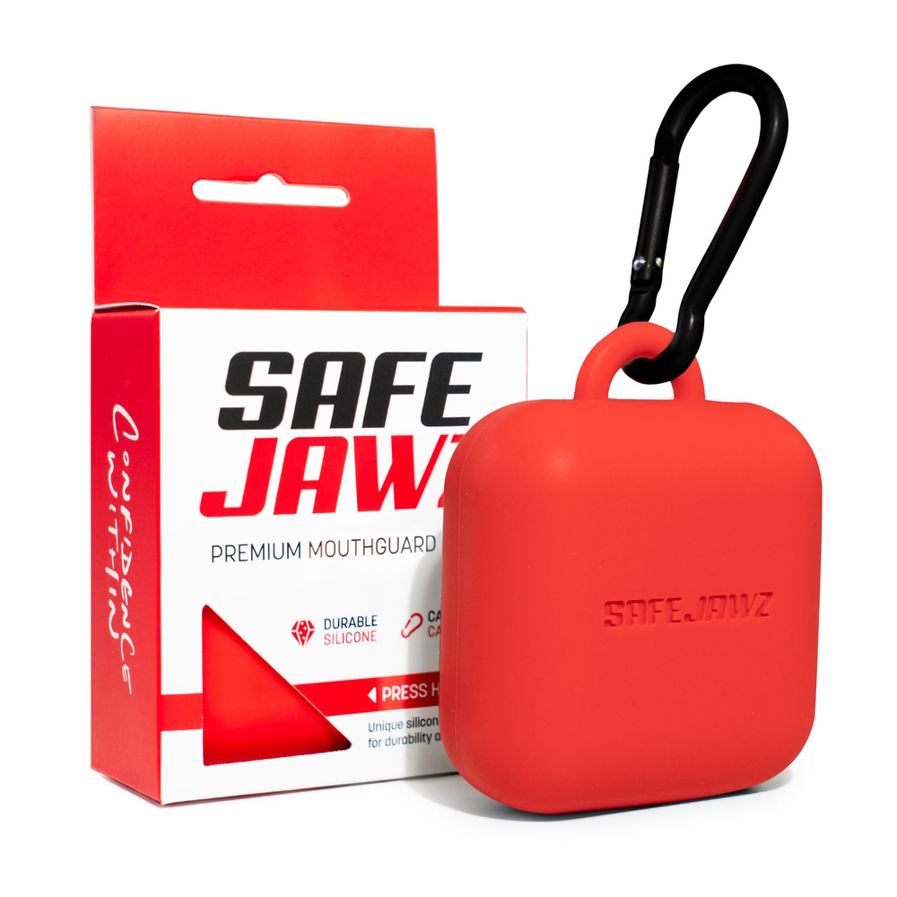 SAFEJAWZ® Premium Silicone Mouthguard Case - Red